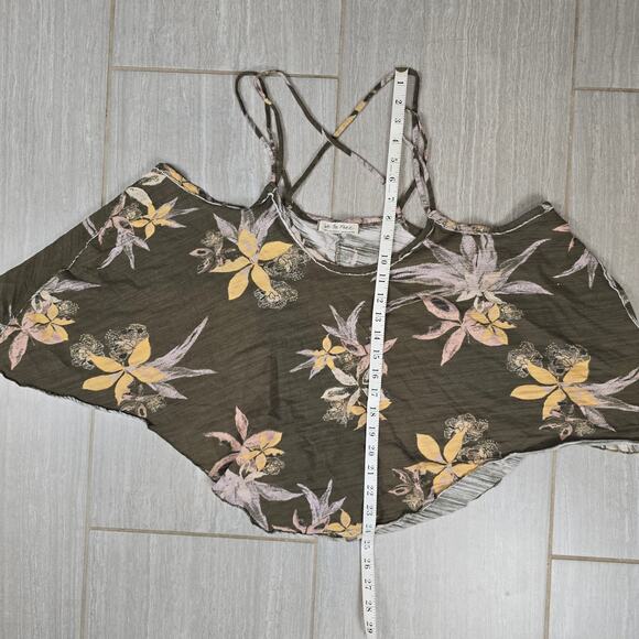 Free People We The Free Hey Girl Tank Strappy Top LG Army Combo RRP£42 - Picture 5 of 7